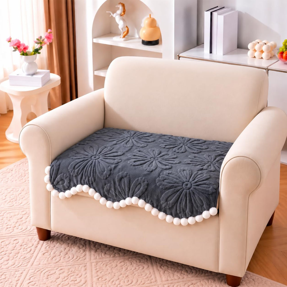 Kinaara Luxury Chenille Sofa Mat - Grey