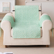 Quilted Printed Sofa Cover for Indian Sofa Set – Washable (Green Autumn)