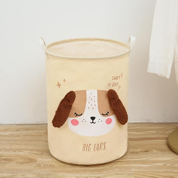 Round Laundry Basket Cute Cartoon Cloth Storage (Toys)