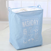 Large Laundry Basket Bag, Drawstring Storage - Grey