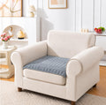 Ridge Plush Sofa Mat Design - Charcoal Soft Plush Fabric