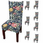 Chair Cover Protector Seat Slipcover (Dark Blue Floral)