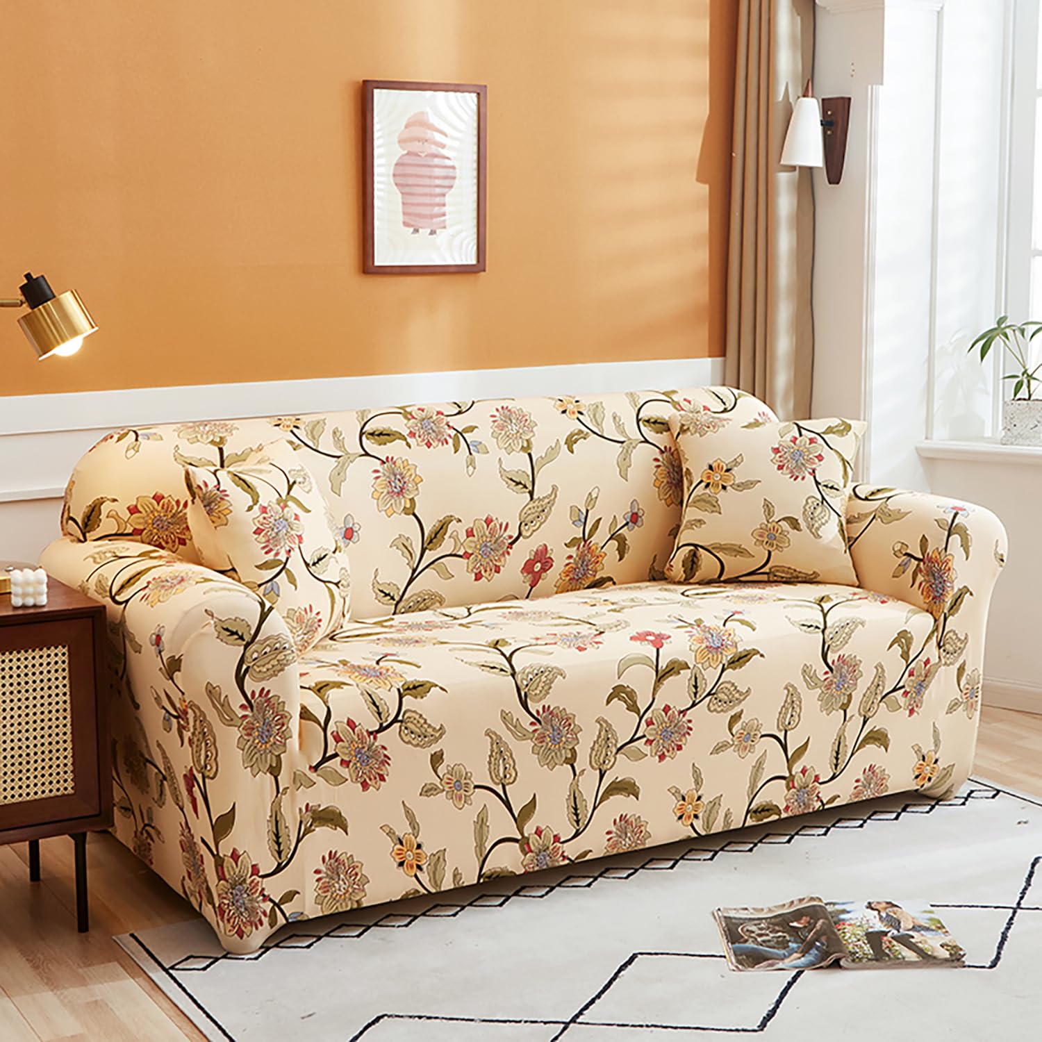 Universal Sofa Cover- Beige Magnolia
