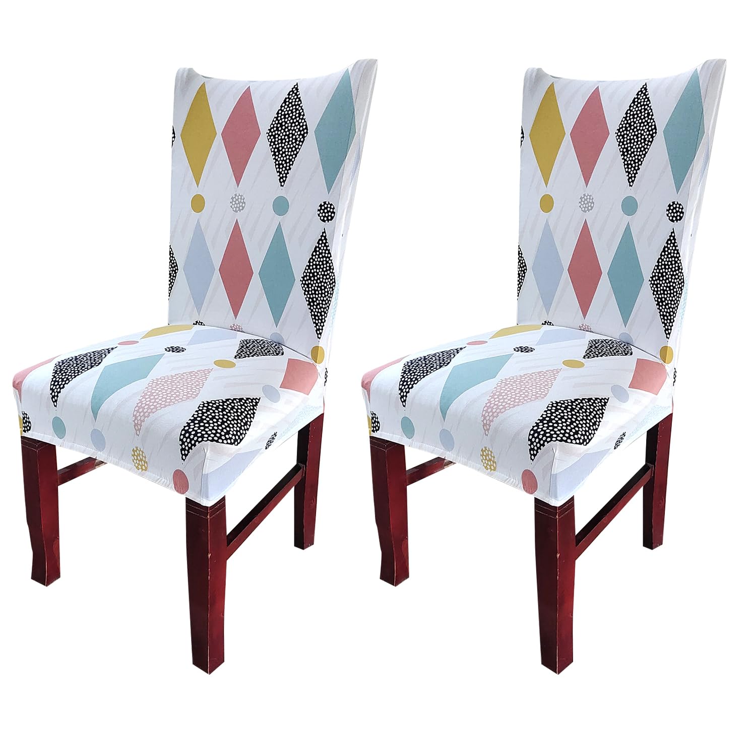 Elastic Chair Cover Stretch Removable Washable (White)