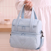 14L Double Decker Insulated Lunch Bag with Cup Holder