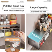 4 Slot Condiment Rack Holder, Wall Mounted & Countertops Organizer