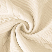 Sofa Covers Mat Velvet Herringbone Chenille Fabric (White)