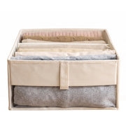 Mesh Window Storage Box with Compartments - Beige