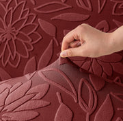 Universal Jacquard Waterproof Camellia Fabric Sofa Cover (Maroon)