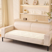 Sofa Covers Mat Velvet Herringbone Chenille Fabric (White)