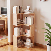 Bamboo 3-Tier Corner Storage Rack - Beige
