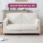 Printed Quilted Sofa Cover for 1/2/3/4 Seater Anti-Slip- Sunny Bloom
