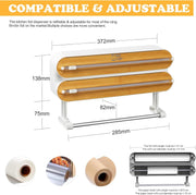 3-in-1 Magnetic Wrap Dispenser & Cutter Towel Organizer