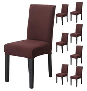 Elastic Jacquard Chair Cover Stretch Removable Washable (Dark Brown)