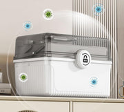 Multifunctional Storage Box - Portable Plastic Organizer (White)