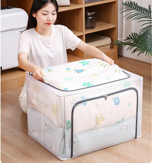Foldable Transparent Storage Bags for Clothes (110L)