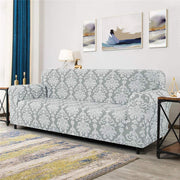 Jacquard Damask Sofa Slipcovers (Pastel Green)