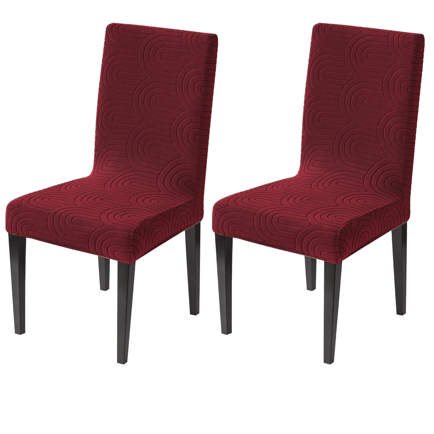 Premium Stretch Chair Cover – 220 GSM Jacquard Fabric (Maroon)