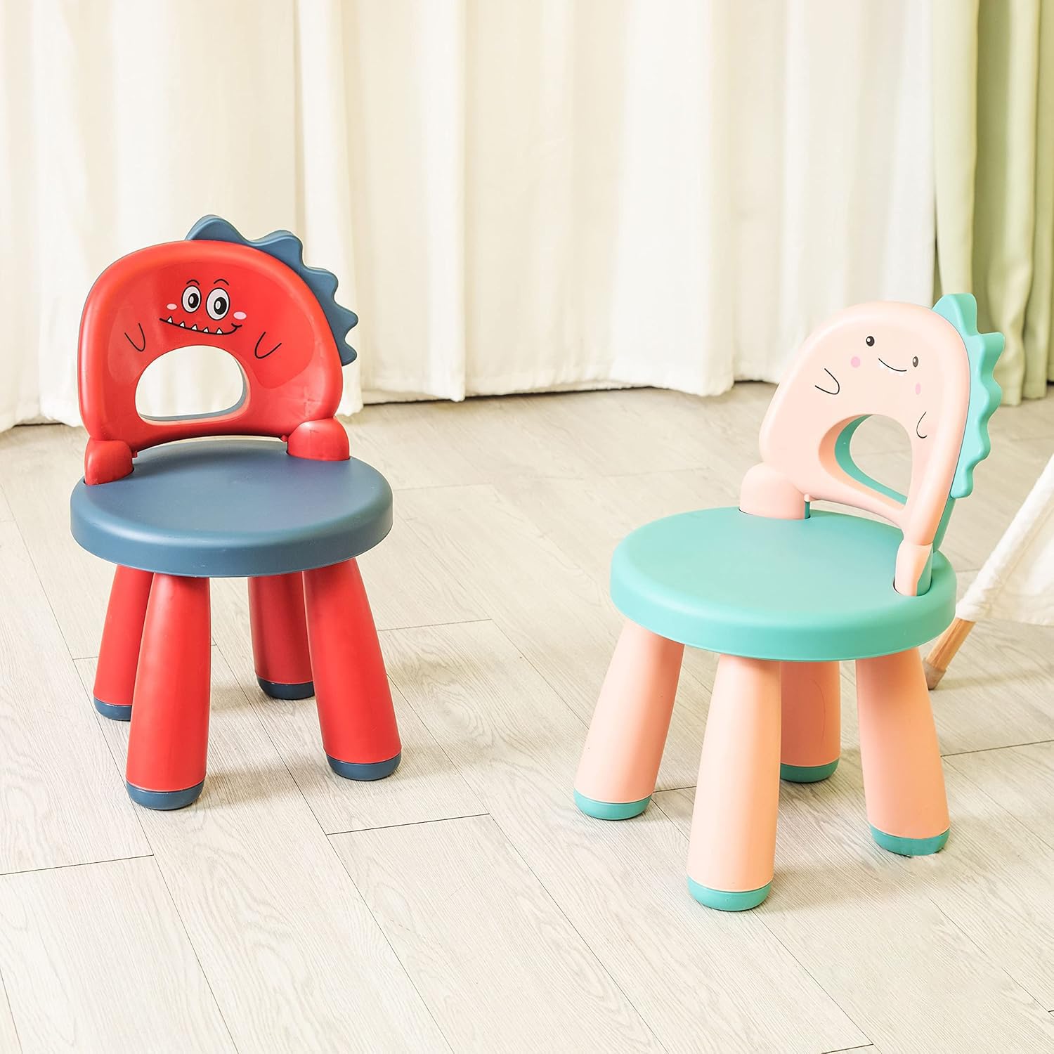 Detachable Baby Chair, Adjustable Backrest, Compact Chair & Stool for Toddlers