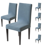 Decorative Dining Chair Cover – 220 GSM Stretch Jacquard Fabric (Light Blue)