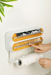 3-in-1 Magnetic Wrap Dispenser & Cutter Towel Organizer