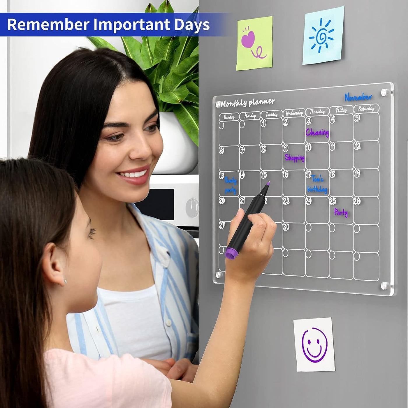 Magnetic Dry Erase Calendar(40x30cm)