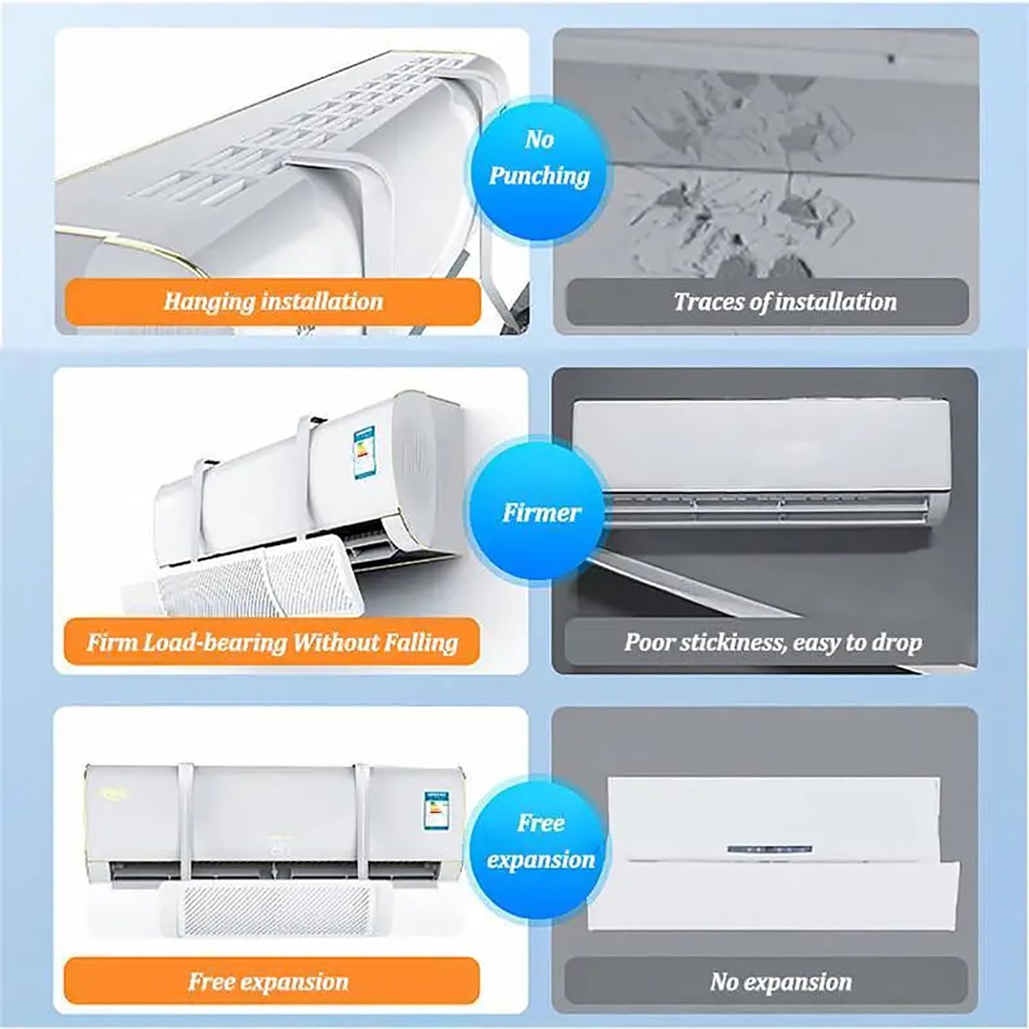 Adjustable AC Air Deflector, Air-Conditioning Windshield, 56.5-90cm (WHITE)