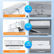 Adjustable AC Air Deflector, Air-Conditioning Windshield, 56.5-90cm (WHITE)
