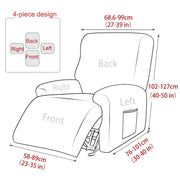 4 Pieces Recliner Sofa Covers Recliner Chair covers Slipcovers ( 1 Seater)