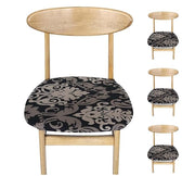 Elastic Chair Seat Covers Stretch Chair Covers (Cambric Black)