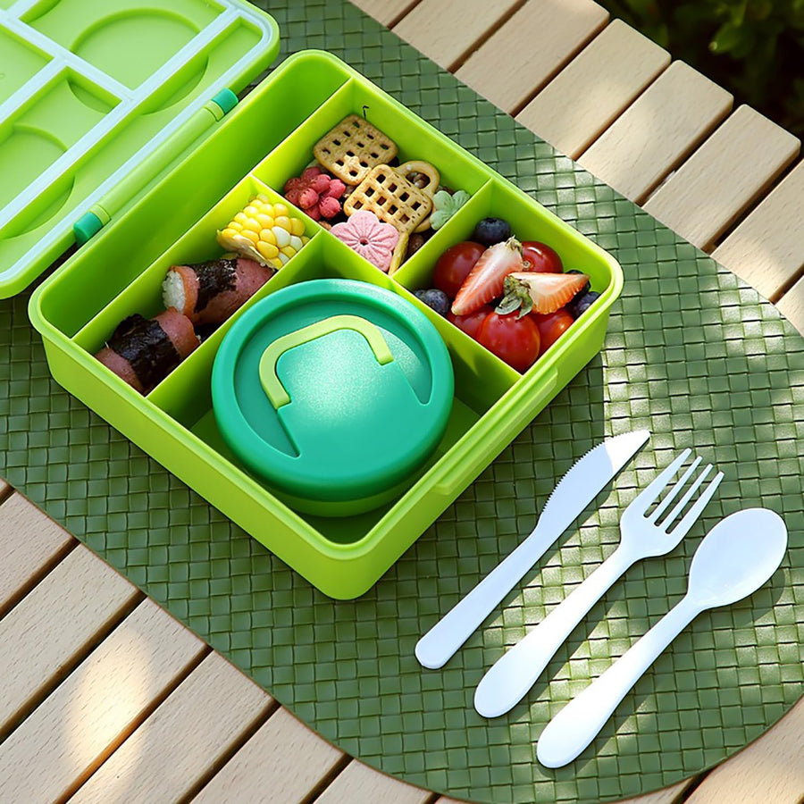 1800ml Building Block Bento Lunch Box with 300ml Bowl & 3 Compartments