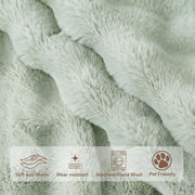 Rabbit Plush Sofa Cover Design - Sage