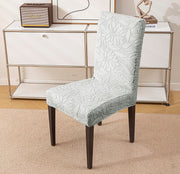 Stretchy Universal Camellia Jacquard Waterproof Chair Cover (Light Grey)