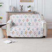 Mughal Series Anti-Slip Sofa Cover Mat with Pocket – Polyester Couch Protector(Baghe Bahar)