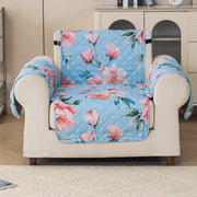 Gulnaar Series Anti-Slip Sofa Cover Mat with Pocket – Polyester Couch Protector(Rose Cloud)