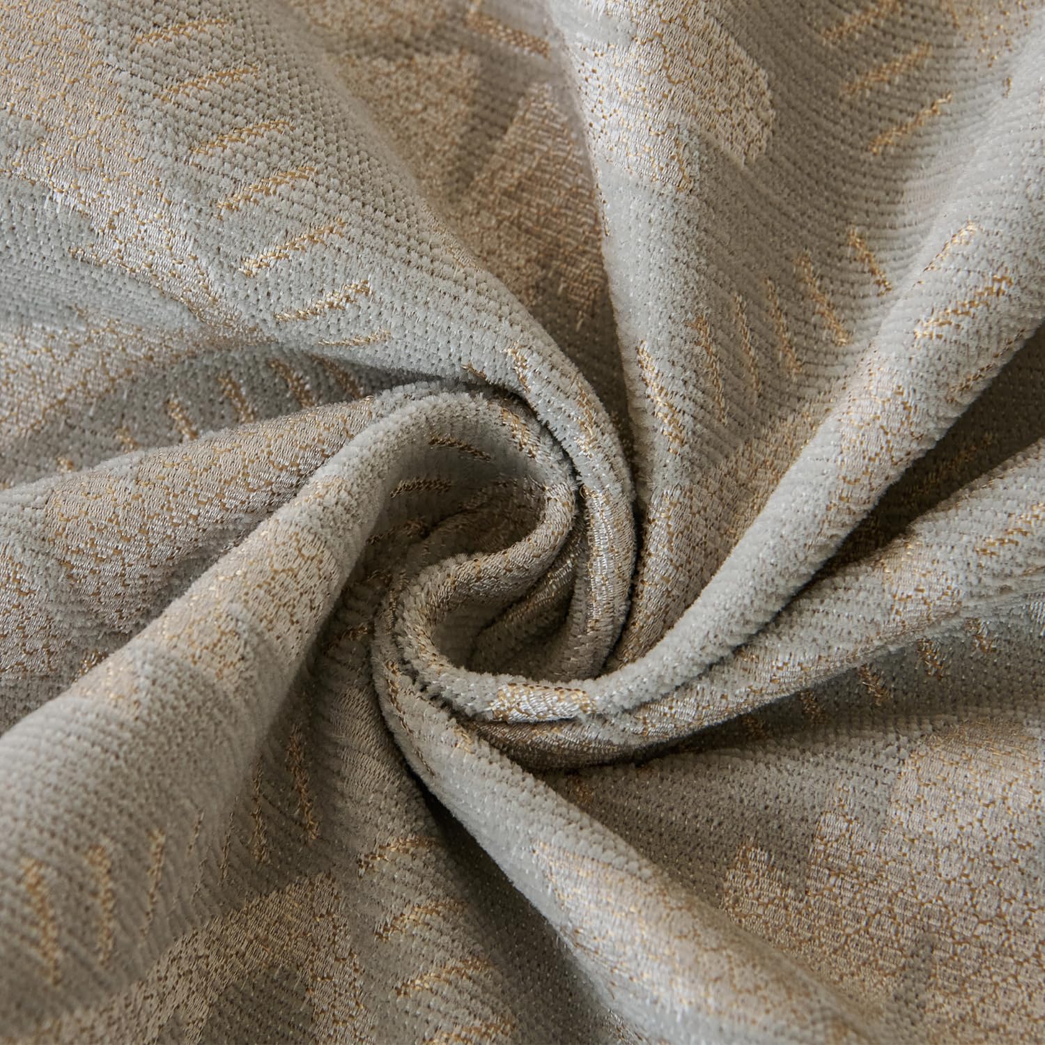 Lumen Series Chenille Jacquard Couch Cover – Quilted Non-Slip Washable Sofa (Grey)