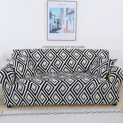 Universal Stretchable Sofa Cover-White Black Trippy