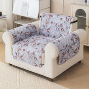 Gulnaar Series Anti-Slip Sofa Cover Mat with Pocket – Polyester Couch Protector(Hazel Bloom)