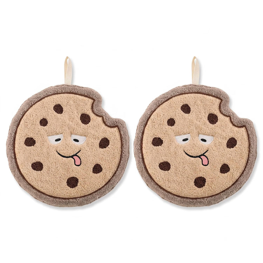 Cokkie Shaped Hanging Towels Set of 2 (Brown)