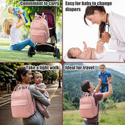 Diaper Bag Backpack for Baby – Waterproof Travel Baby Bag with Changing Pad
