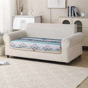 'Aura Petal Series' Quilted Sofa Mat Printed – Anti Slip (Boho Green)