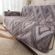 Gulnaar Series Anti-Slip Sofa Cover Mat with Pocket – Polyester Couch Protector(Urban Drift)