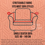 Universal Jacquard Grain Texture Fabric Sofa-Orange