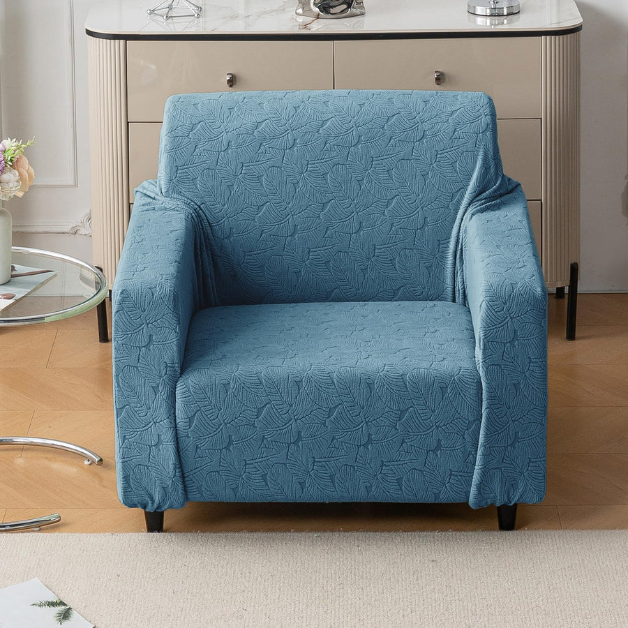 Universal Jacquard Fabric Sofa Cover – Soft, Stretchable Couch Slipcover (Blue)