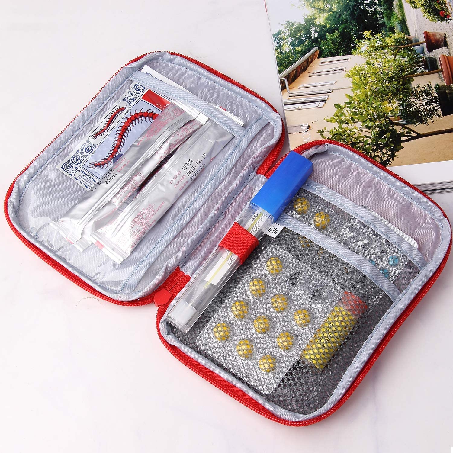 First Aid Bag,Empty First Aid Pouch,Mini Portable Medical Bag