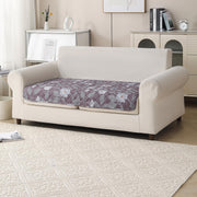 'Gulnaar Series' Printed Quilted Sofa Cover for 1/2/3/4 Seater – Anti-Slip (Walnut Noir)
