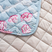 Printed Quilted Sofa Cover for 1/2/3/4 Seater Anti-Slip- Gulshan Sky