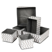Set of 6 Foldable Storage Box Drawer Divider Organizer Basket Bins