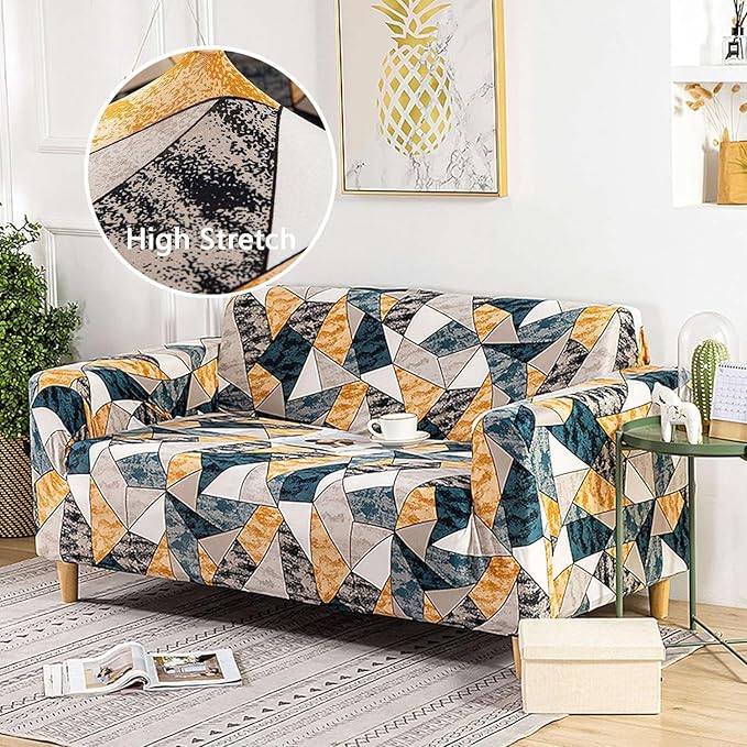 Universal 3 Piece Sofa Covers (3+1+1 Seater, Antique Prism)