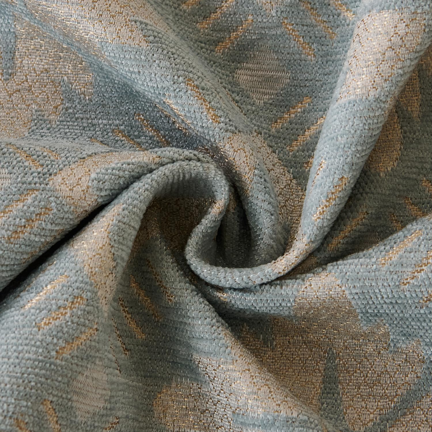 Lumen Series Chenille Jacquard Couch Cover – Quilted Non-Slip Washable Sofa (Blue)